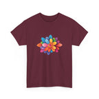 Colorful Layered Flower T-Shirt — Bright Floral Graphic Tee