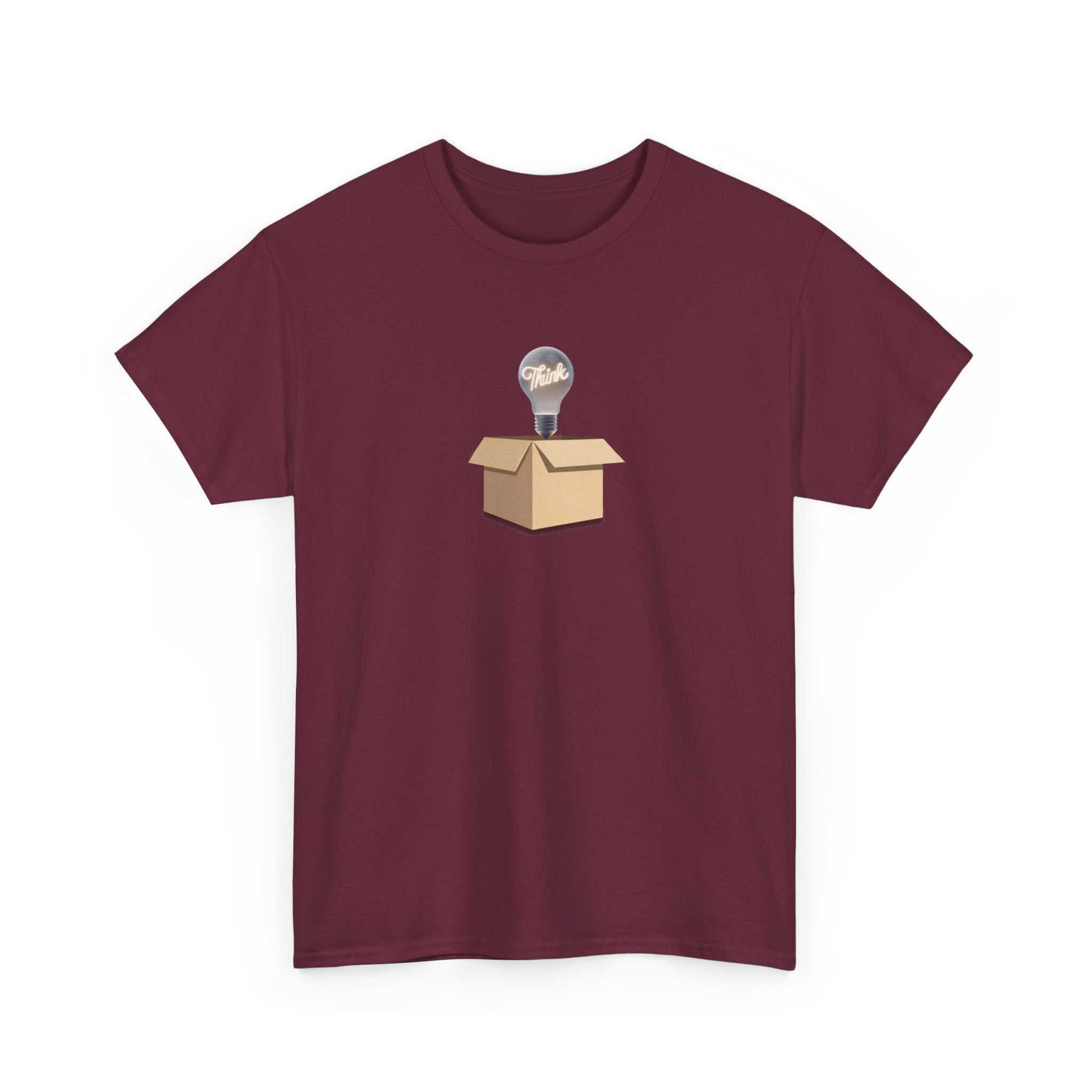 T-Shirt — Lightbulb Idea Think Outside The Box Graphic Tee