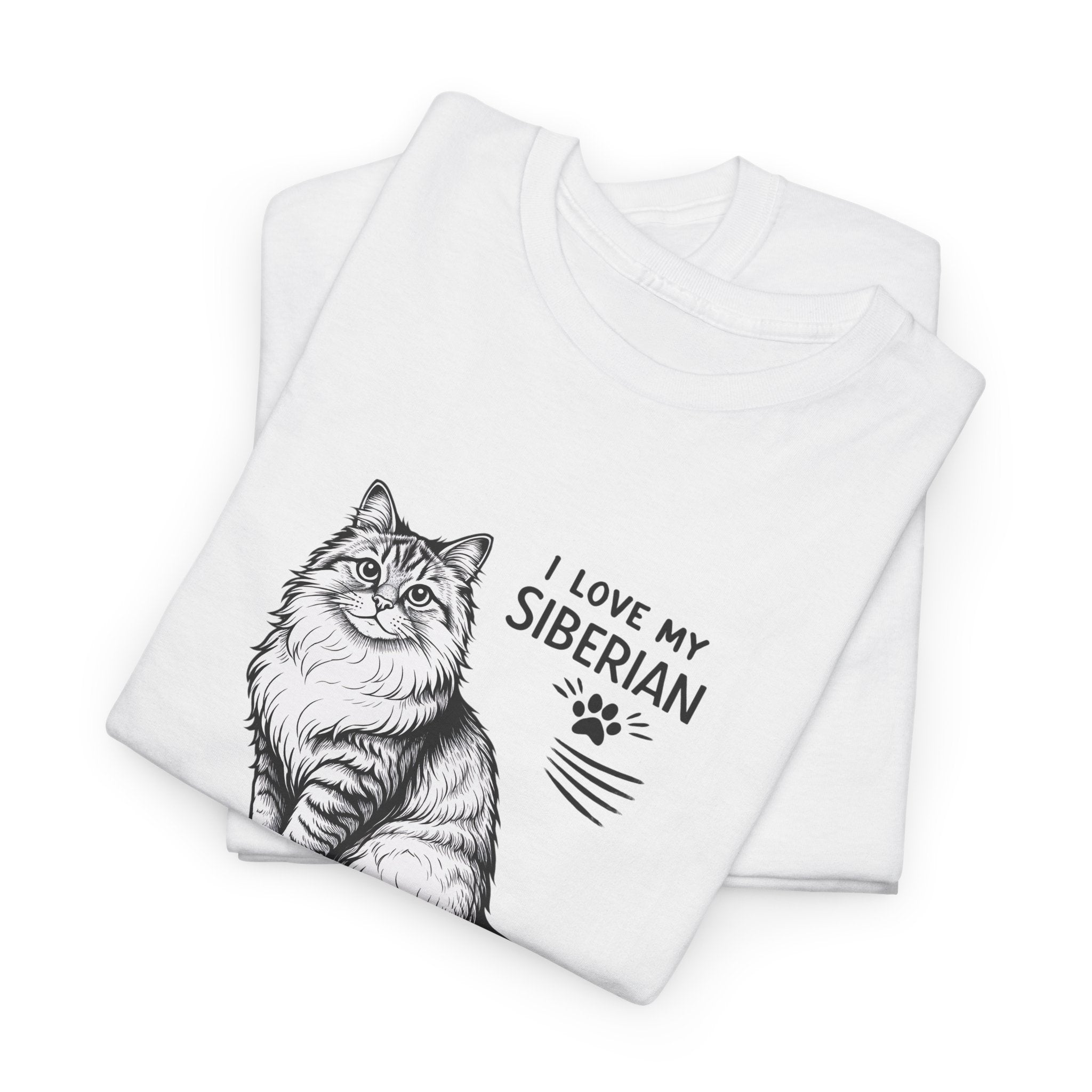 Siberian Cat T-Shirt — "I Love My Siberian" Tee