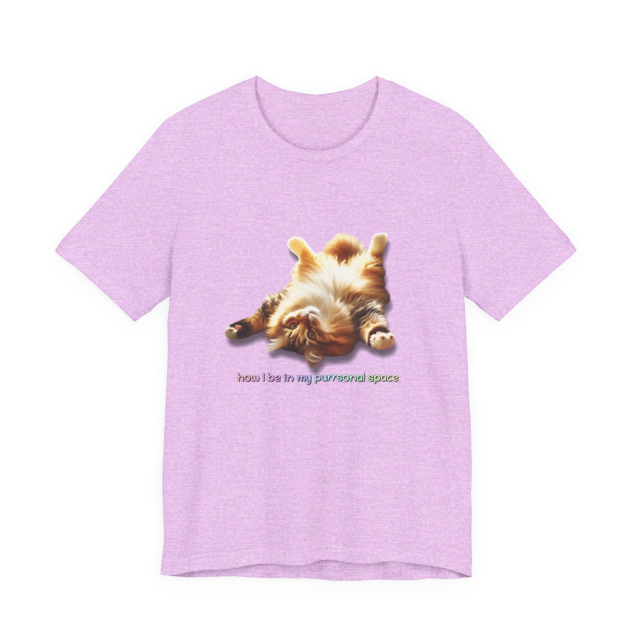 Cat Nap T‑Shirt — "How I Be In My Purrsonal Space" Cute Relaxed Cat Graphic Tee