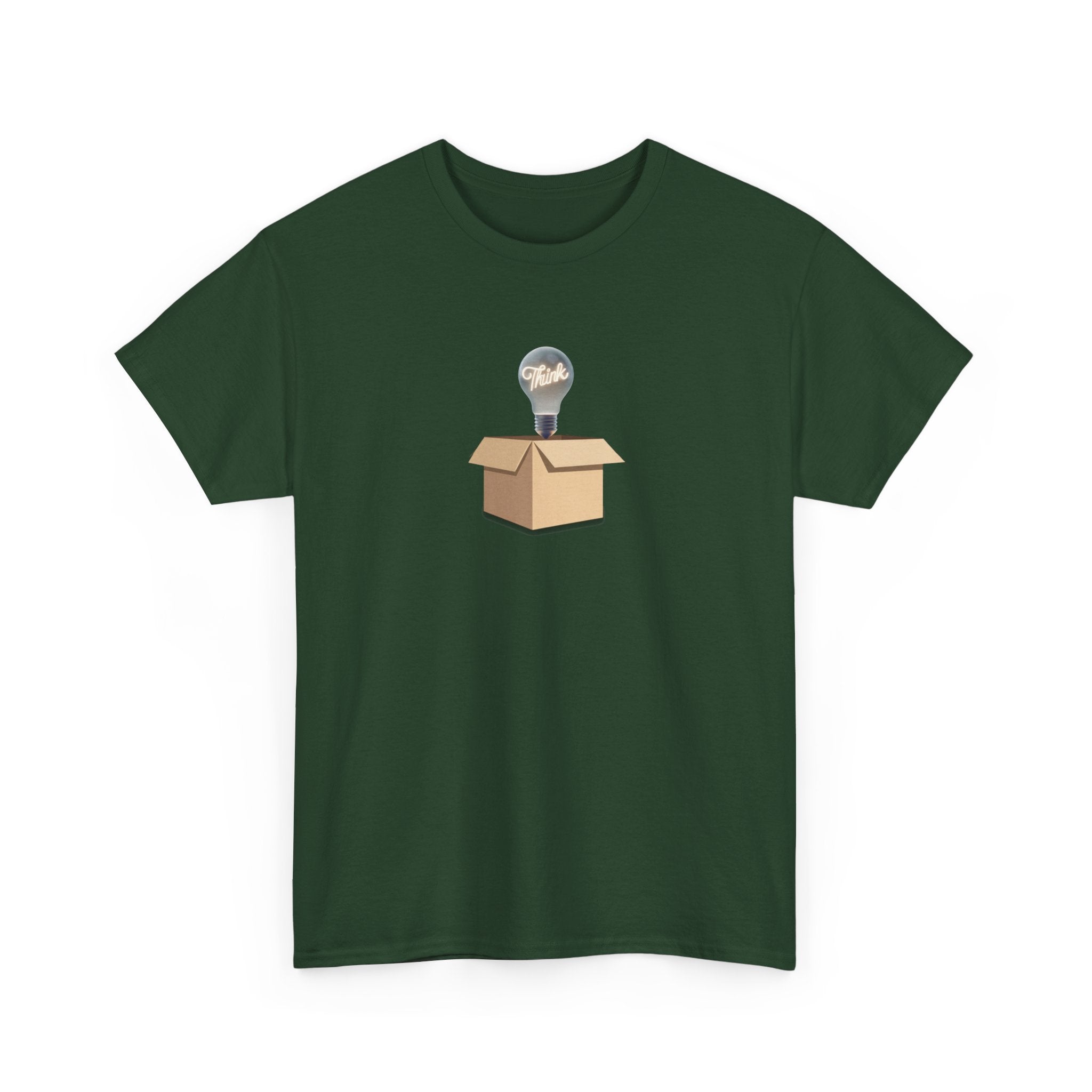 T-Shirt — Lightbulb Idea Think Outside The Box Graphic Tee