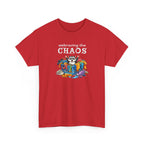 Embracing the Chaos T‑Shirt — Playful Raccoon & Messy Wardrobe Graphic Tee