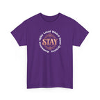 Stay Awesome Graphic Tee — "Stay Wild, Loud, Weird, Cool, Groovy, Awesome"