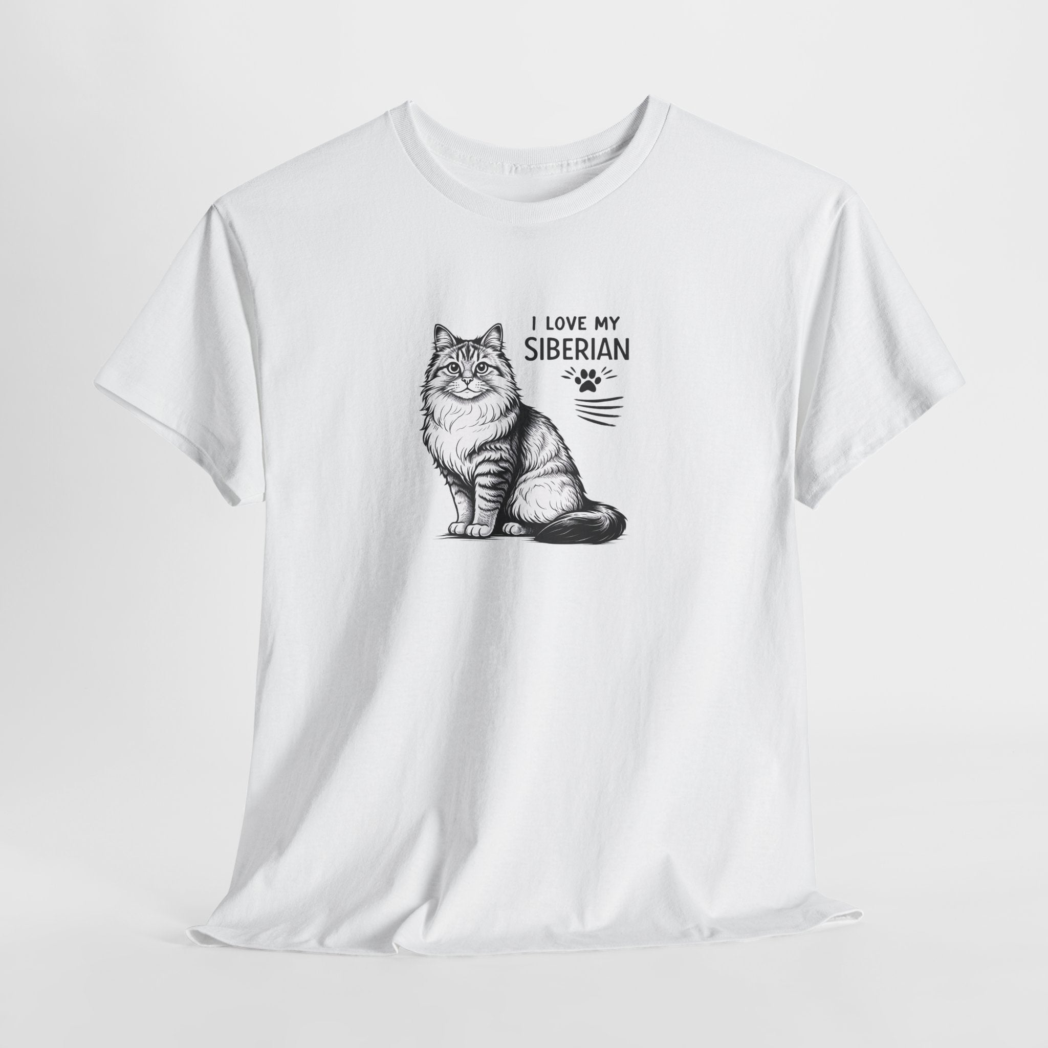 Siberian Cat T-Shirt — "I Love My Siberian" Tee