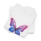 Butterfly Graphic Tee — Pink & Blue Watercolor Butterfly Shirt