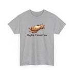 Maybe Tomorrow Cat T-Shirt — Lazy Cat Funny Graphic Tee