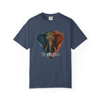 Elephant Head Graphic Tee — 'Be Strong' Tribal Art T-Shirt