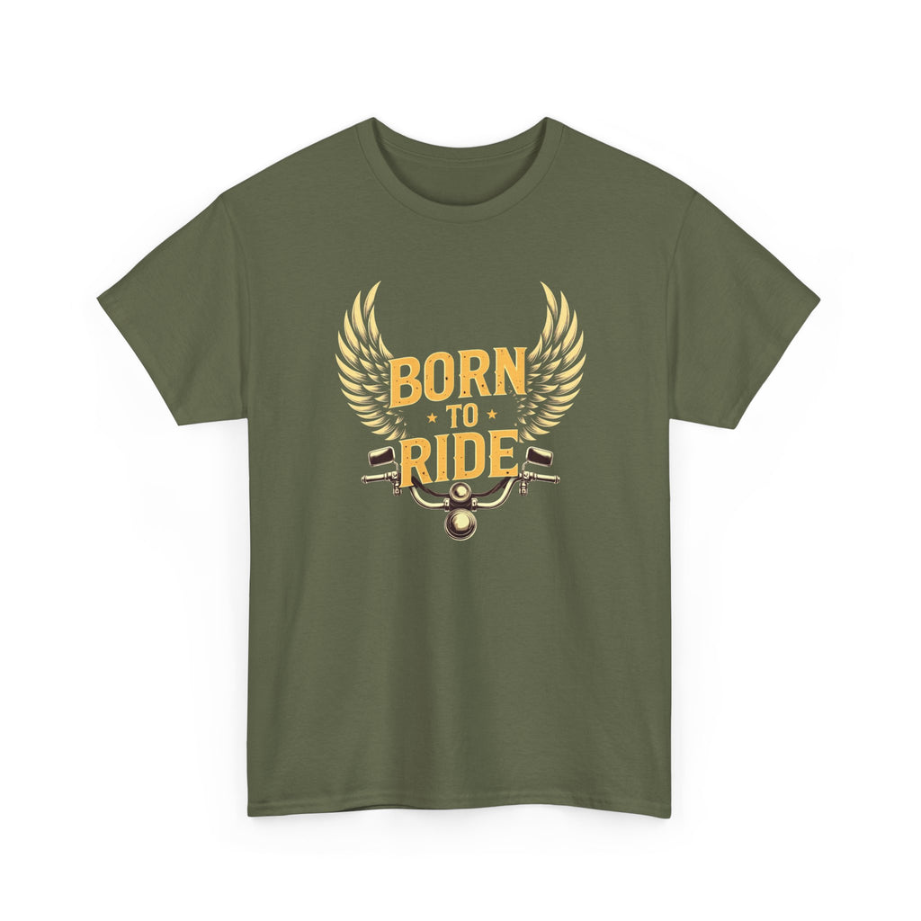 Born to Ride T‑Shirt — Motorcycle Wings Graphic Tee