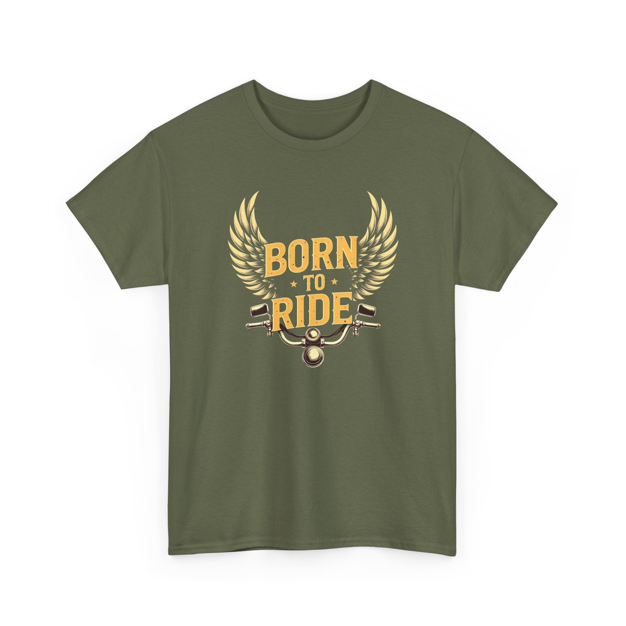 Born to Ride T‑Shirt — Motorcycle Wings Graphic Tee