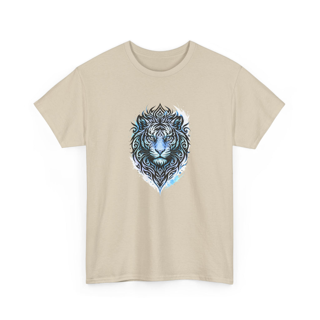Tiger T-Shirt — Intricate Blue And White Tiger Graphic Tee