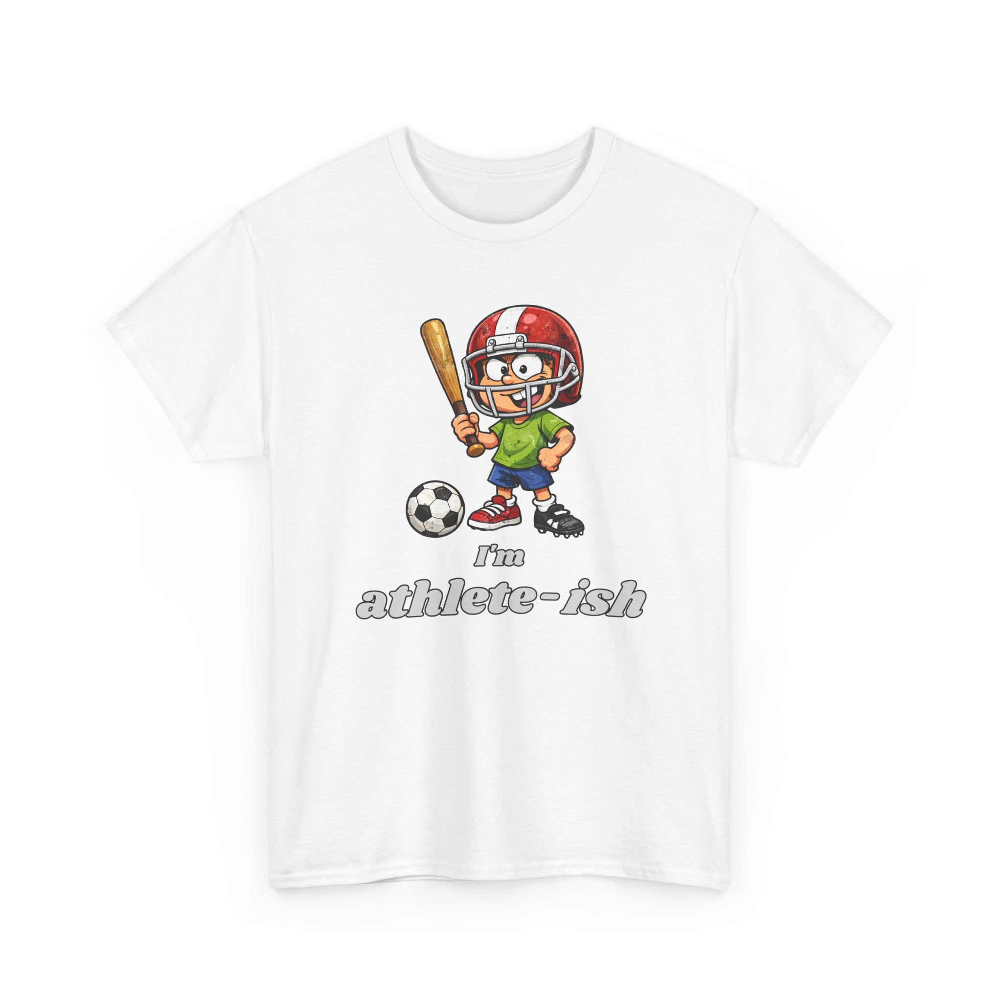 "I'm Athlete-ish" Sports Cartoon T-Shirt — Funny Sports Fan Graphic Tee