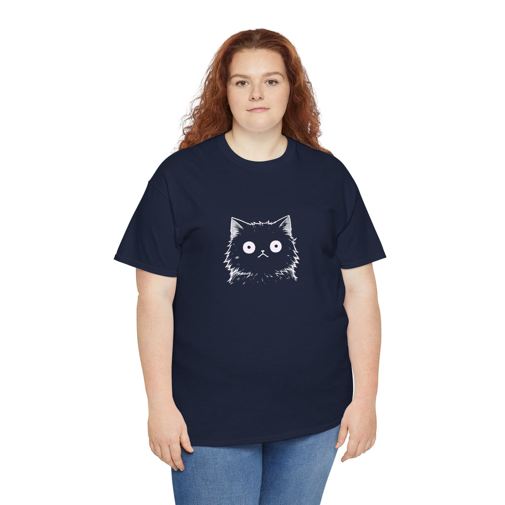 Cat Face Graphic Tee – Cute Minimalist Kitten T-Shirt