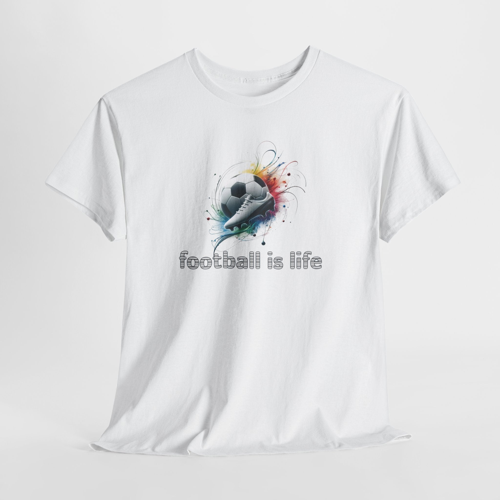 Football Is Life T-Shirt — Color Splash Soccer Ball Tee