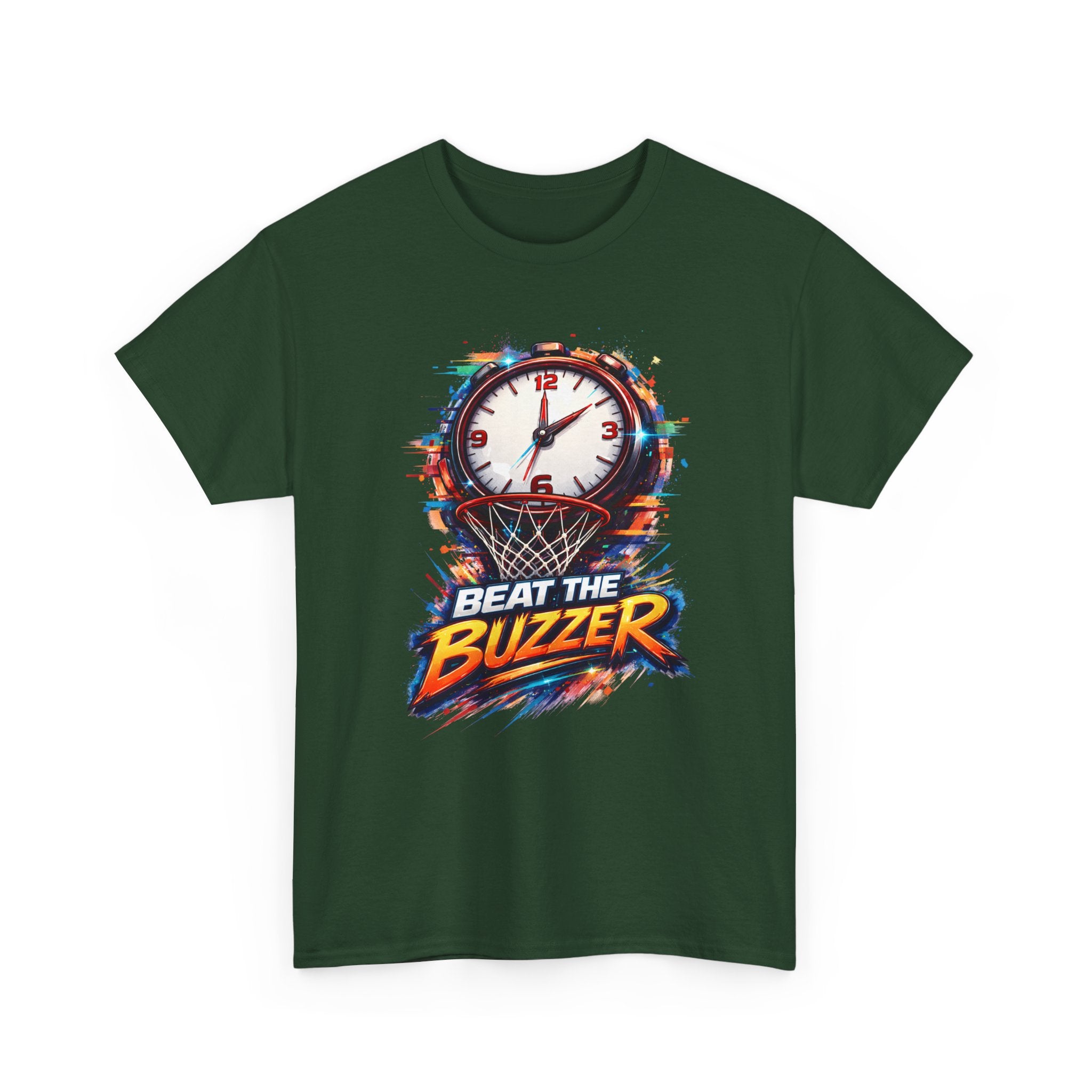 Beat the Buzzer Basketball T-Shirt — Sporty Countdown Graphic Tee