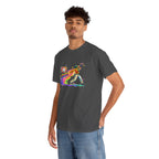 Baseball Batter Rainbow Blast Tee — 'Boom!' Graphic Sports T-Shirt