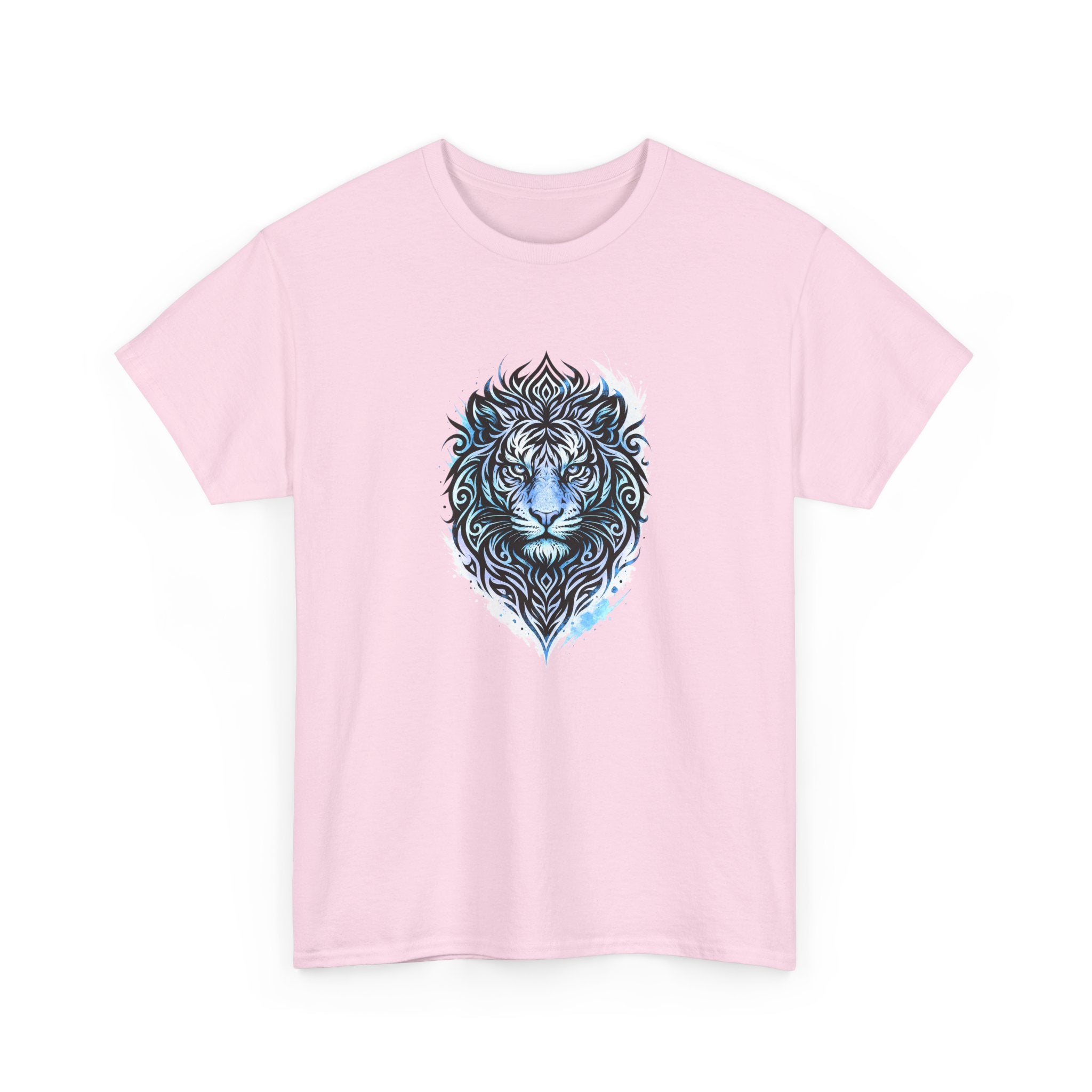 Tiger T-Shirt — Intricate Blue And White Tiger Graphic Tee