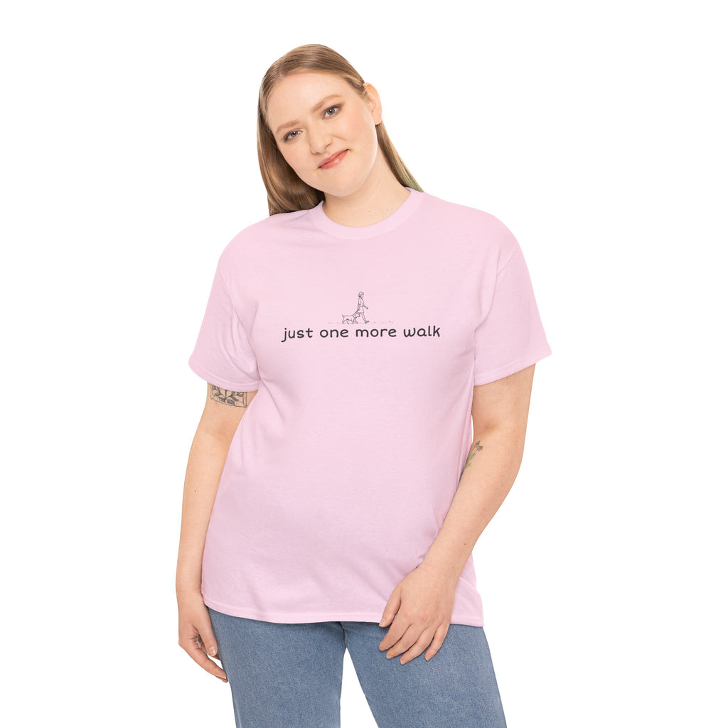 “just one more walk” Minimal Dog Walking Tee For Her
