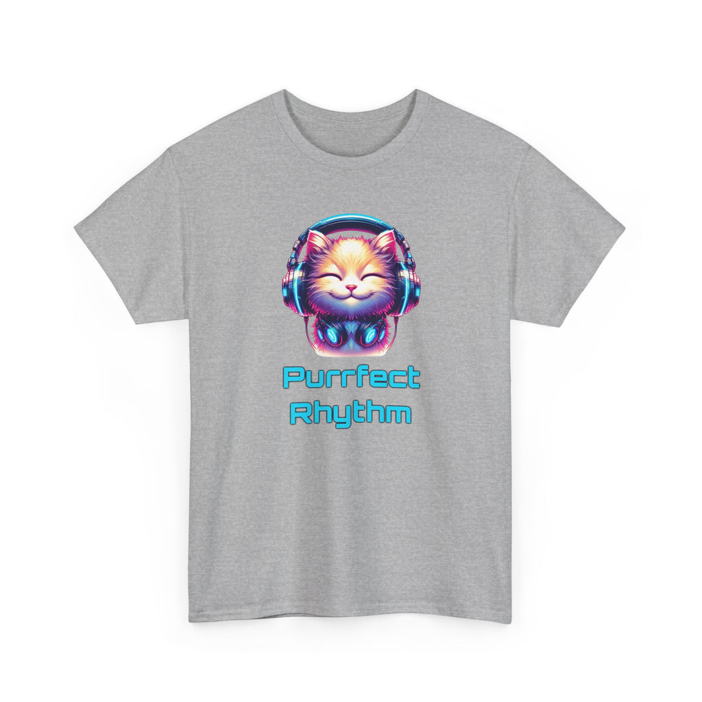 Purrfect Rhythm Tee — Cute Cat DJ Graphic T-Shirt