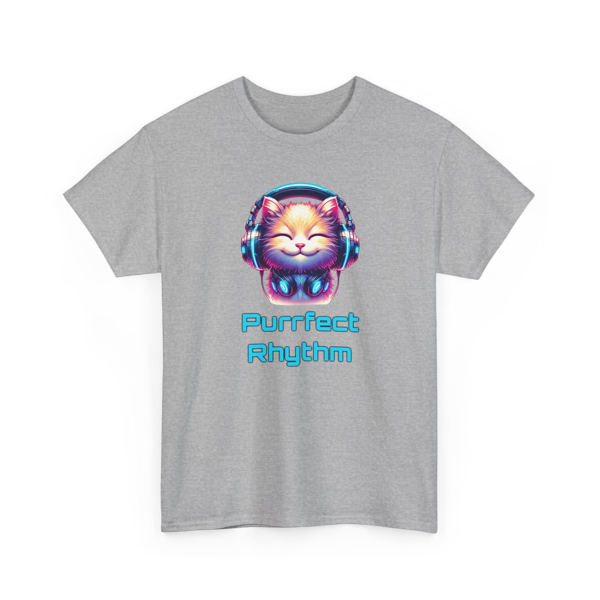 Purrfect Rhythm Tee — Cute Cat DJ Graphic T-Shirt