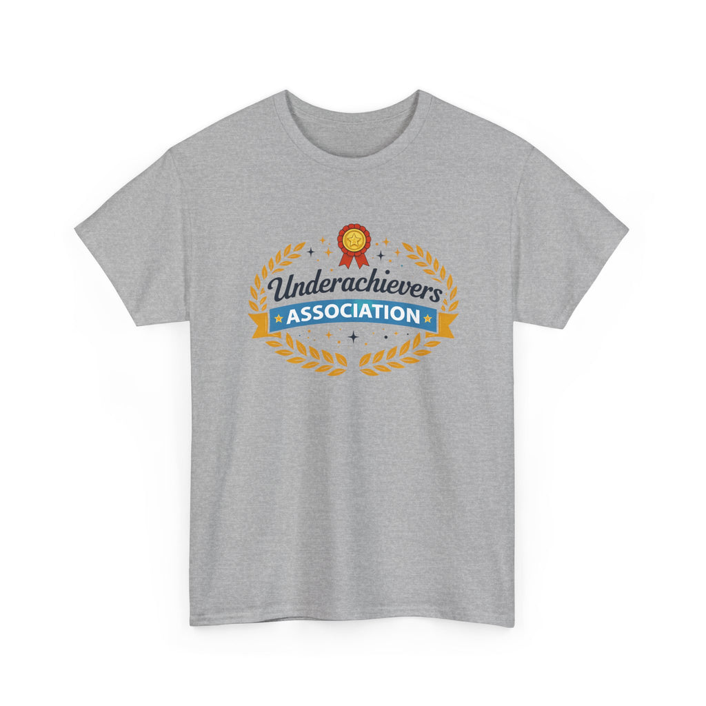 Underachievers Association T-Shirt — Funny Retro Badge Graphic Tee