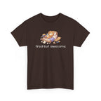 'Tired But Awesome' Cute Cat Relaxing Graphic Tee