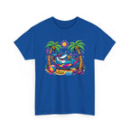 Beach Shark Hammock T‑Shirt — Tropical Summer Vibes Graphic Tee