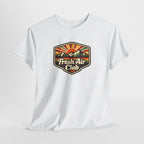 Fresh Air Club T-Shirt — Retro Mountain Sunset Outdoor Tee