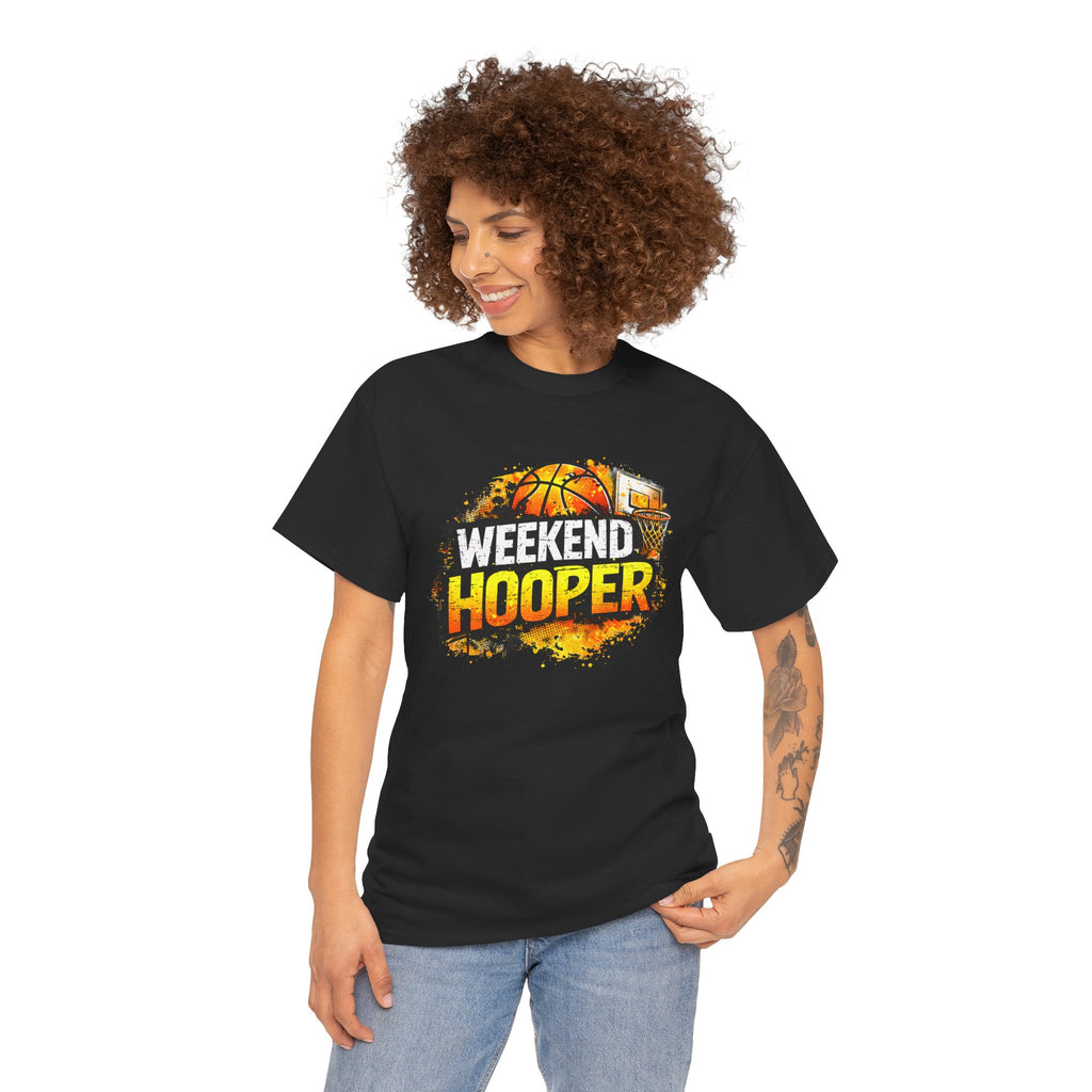 Weekend Hooper Basketball T‑Shirt — Retro Court Graphic Tee for Players & Fans