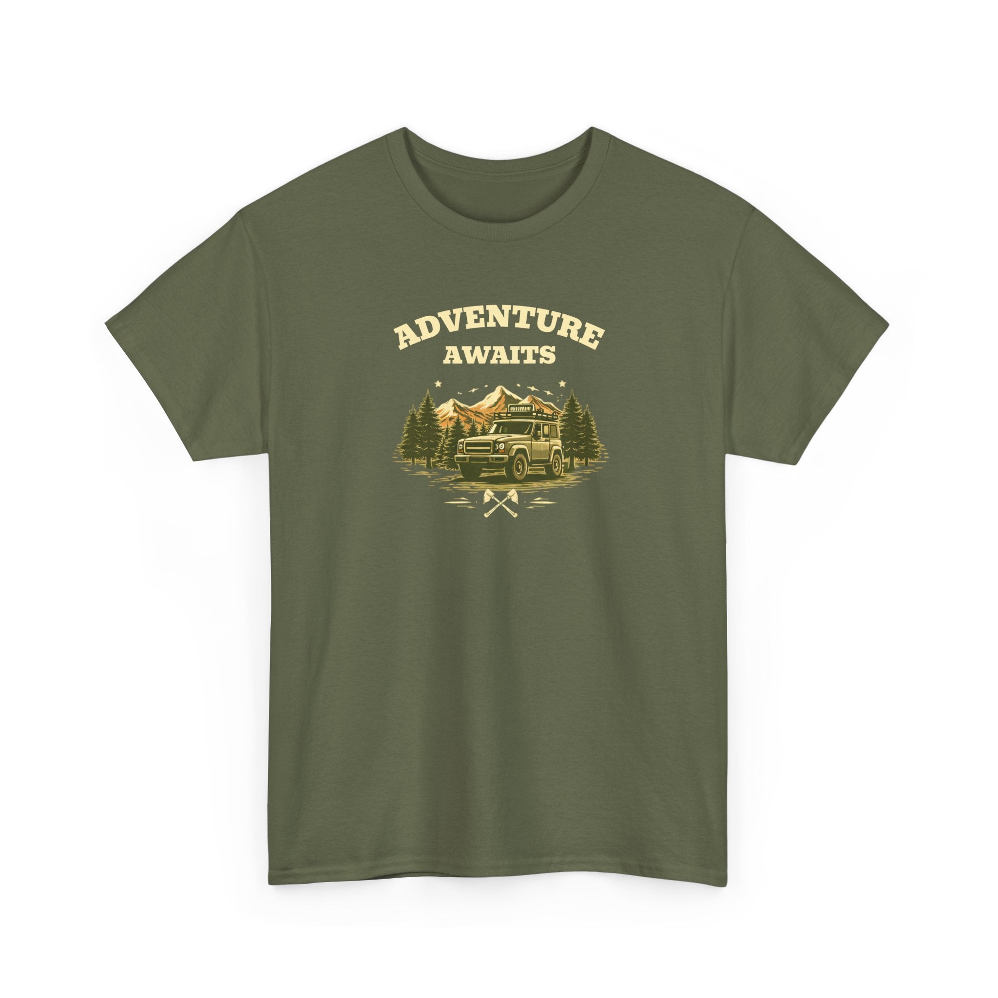 Adventure Awaits T‑Shirt — Vintage Camper Outdoor Graphic Tee