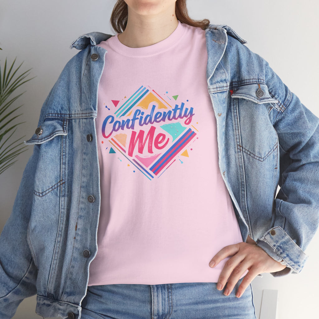 Confidently Me Tee — Retro Pastel Self-Love Graphic T-Shirt