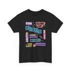 Gen Z Graphic Tee — Trendy Sticker-Style Words Design