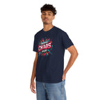 Chaos Ahead Graphic Tee — Warning! Colorful Explosion Design