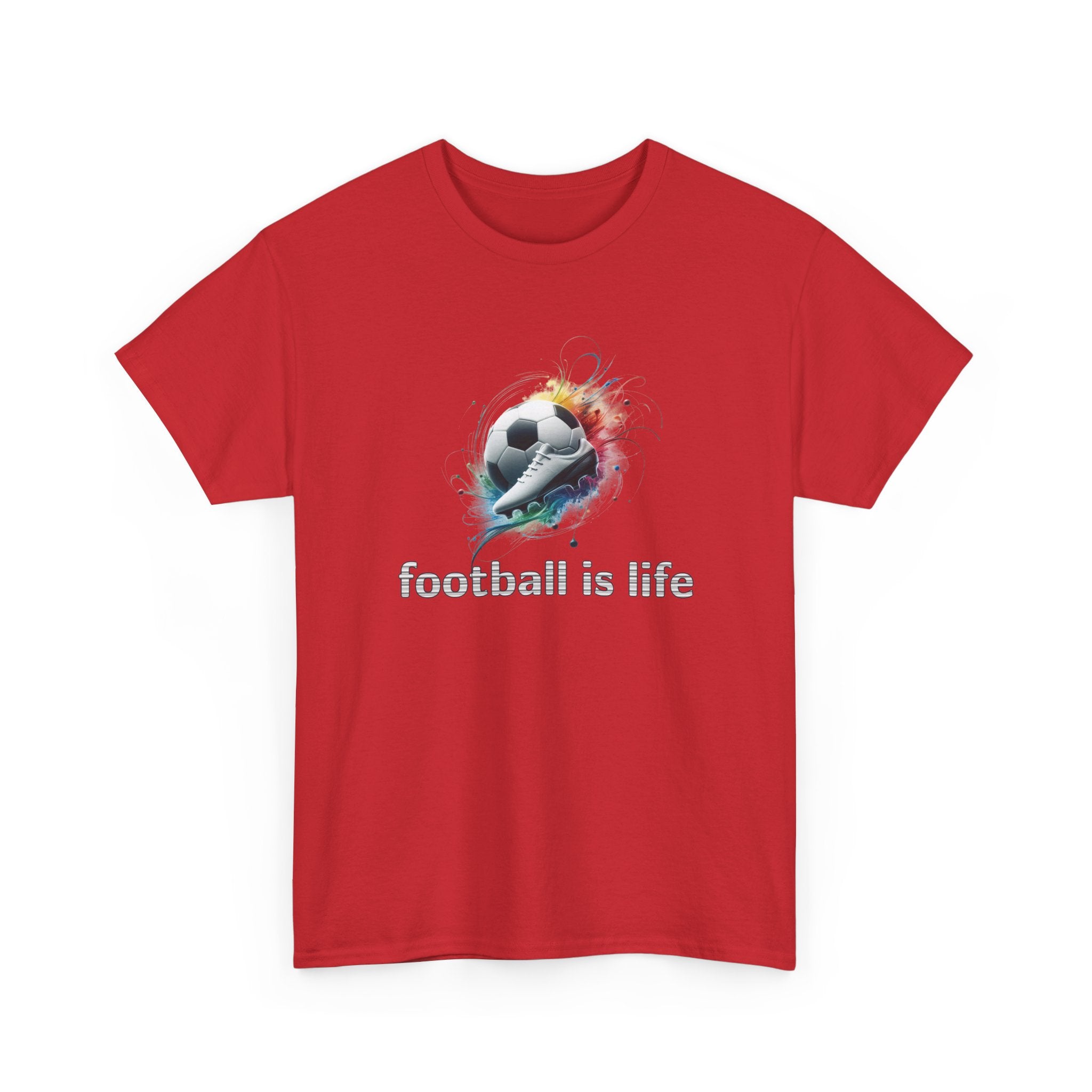 Football Is Life T-Shirt — Color Splash Soccer Ball Tee