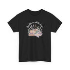 Relaxing Tea Illustration T-Shirt — "Breathe in, Exhale Doubt" Comfort Tee