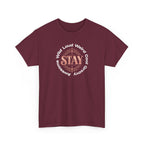 Stay Awesome Graphic Tee — "Stay Wild, Loud, Weird, Cool, Groovy, Awesome"