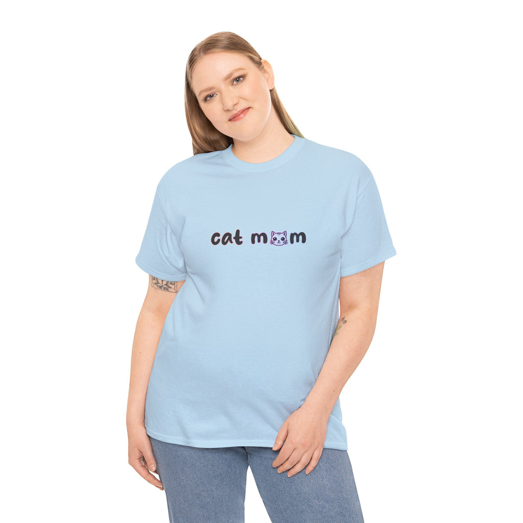 Cat Mom T-Shirt — Cute Minimalist Cat Mom Tee