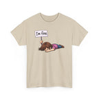 Cute Cartoon Girl 'I'm Fine' Funny Dry Humor Graphic Tee