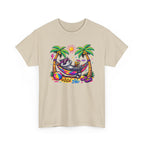 Beach Raccoon Hammock T‑Shirt — Tropical Summer Vibes Graphic Tee