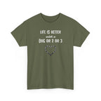Life Is Better with a Dog Or 2 Or 3 Heart Dog Lover Tee