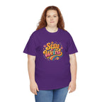 Stay Weird T-Shirt — Retro Rainbow Graphic Tee