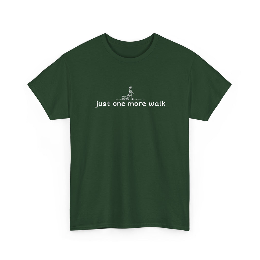 “just one more walk” Minimal Dog Walking Tee For Her