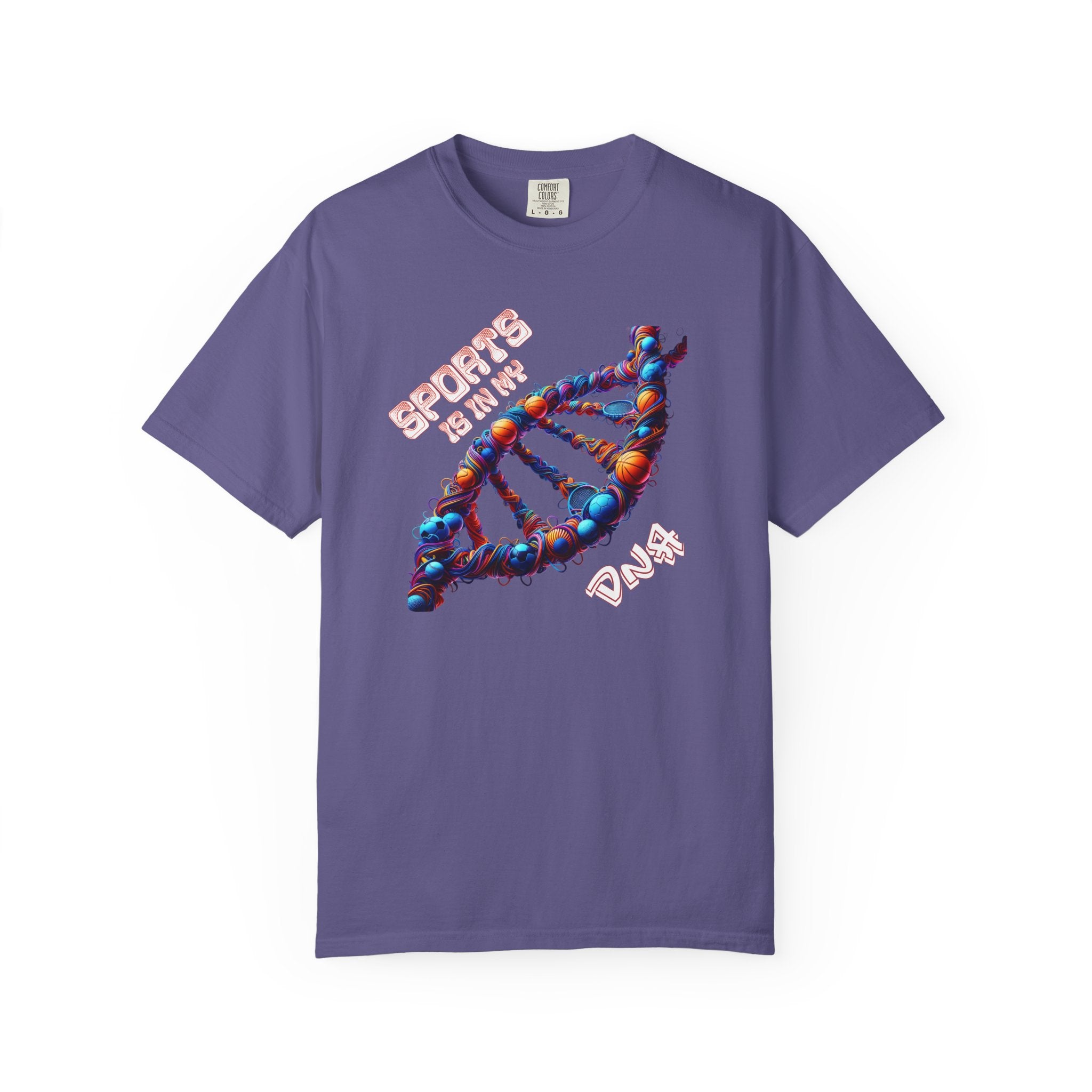 DNA Strand Graphic T-Shirt — "Sports is in my DNA" Athletic Tee