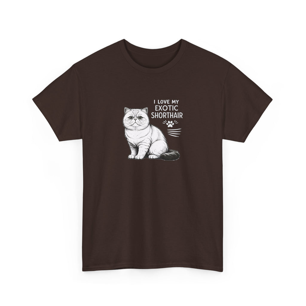 Exotic Shorthair Cat T-Shirt — "I Love My Exotic Shorthair" Cat Lover Tee