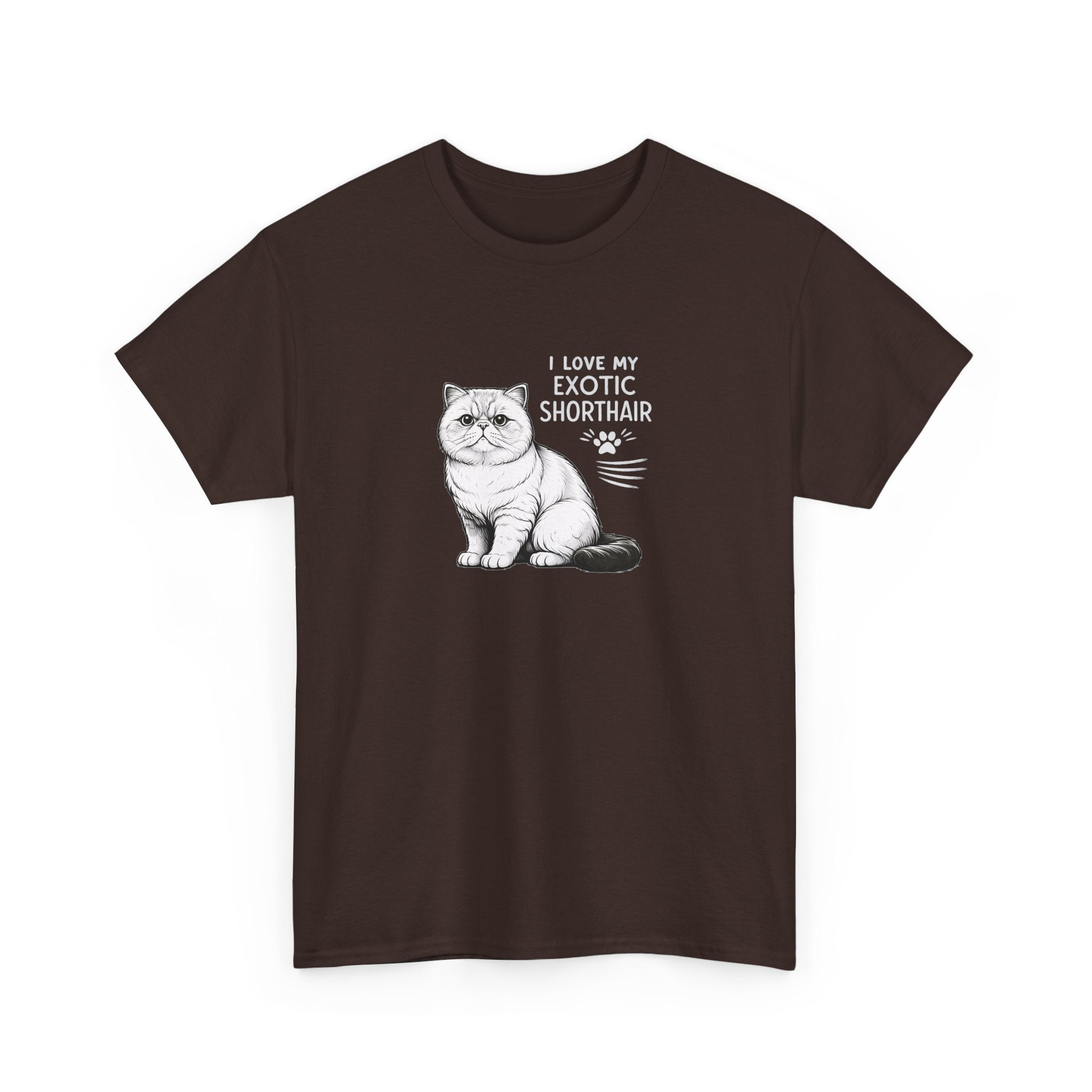 Exotic Shorthair Cat T-Shirt — "I Love My Exotic Shorthair" Cat Lover Tee