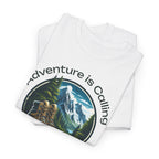 Adventure Is Calling Hiking T‑Shirt — Mountain Boots Outdoor Tee