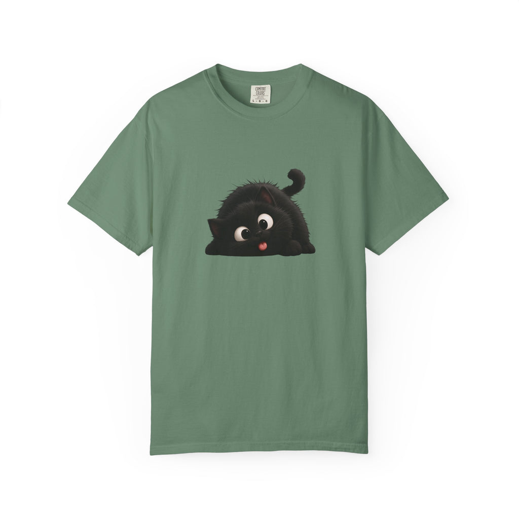 T-Shirt — Playful Black Kitten Graphic Tee
