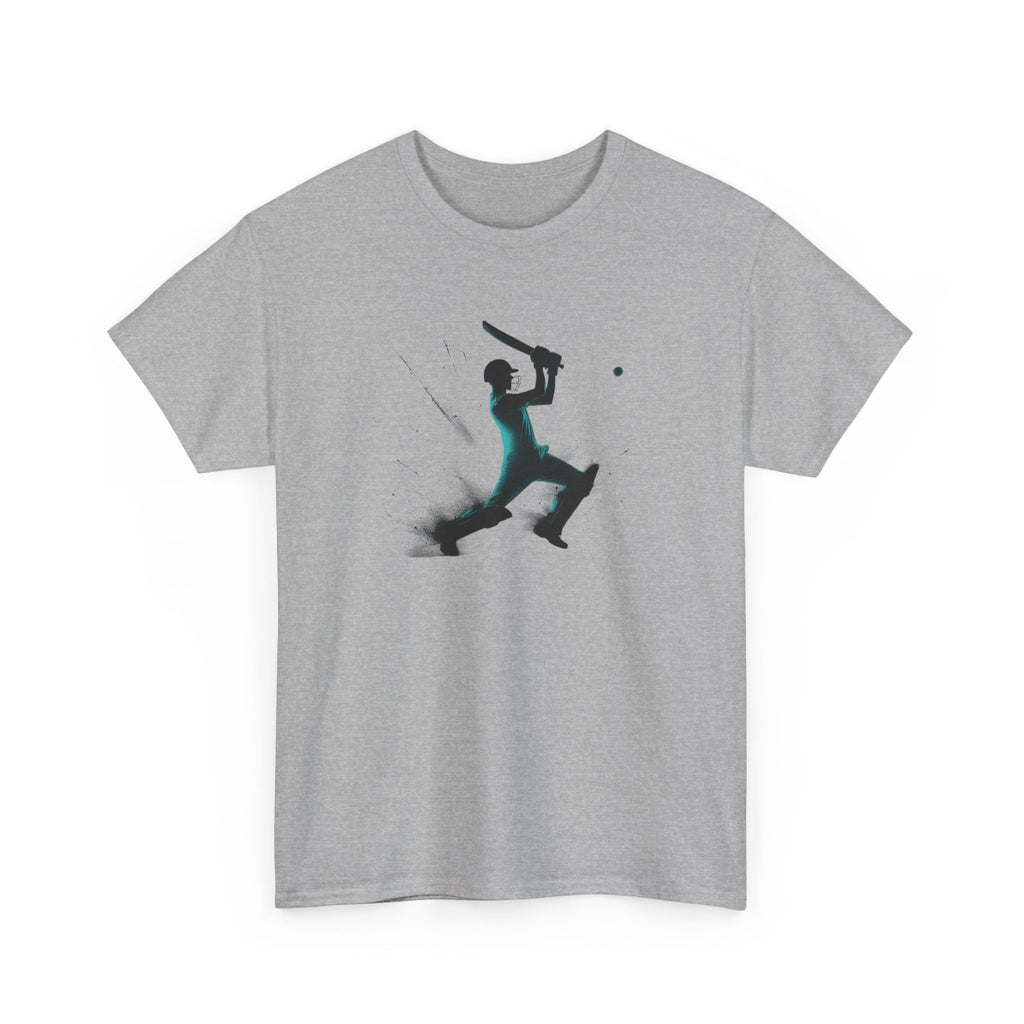 Cricket Batter Silhouette Tee — Action Sports Cricket T‑Shirt