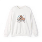 Cozy Vibes Only Sweatshirt — Cute Hugging Capybaras Crewneck