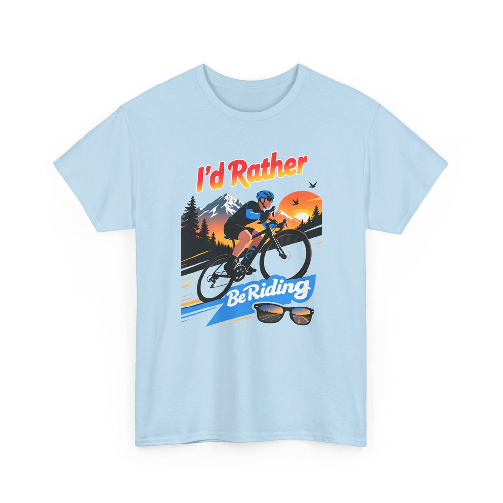 Cycling T-Shirt — "I'd Rather Be Riding" Graphic Tee