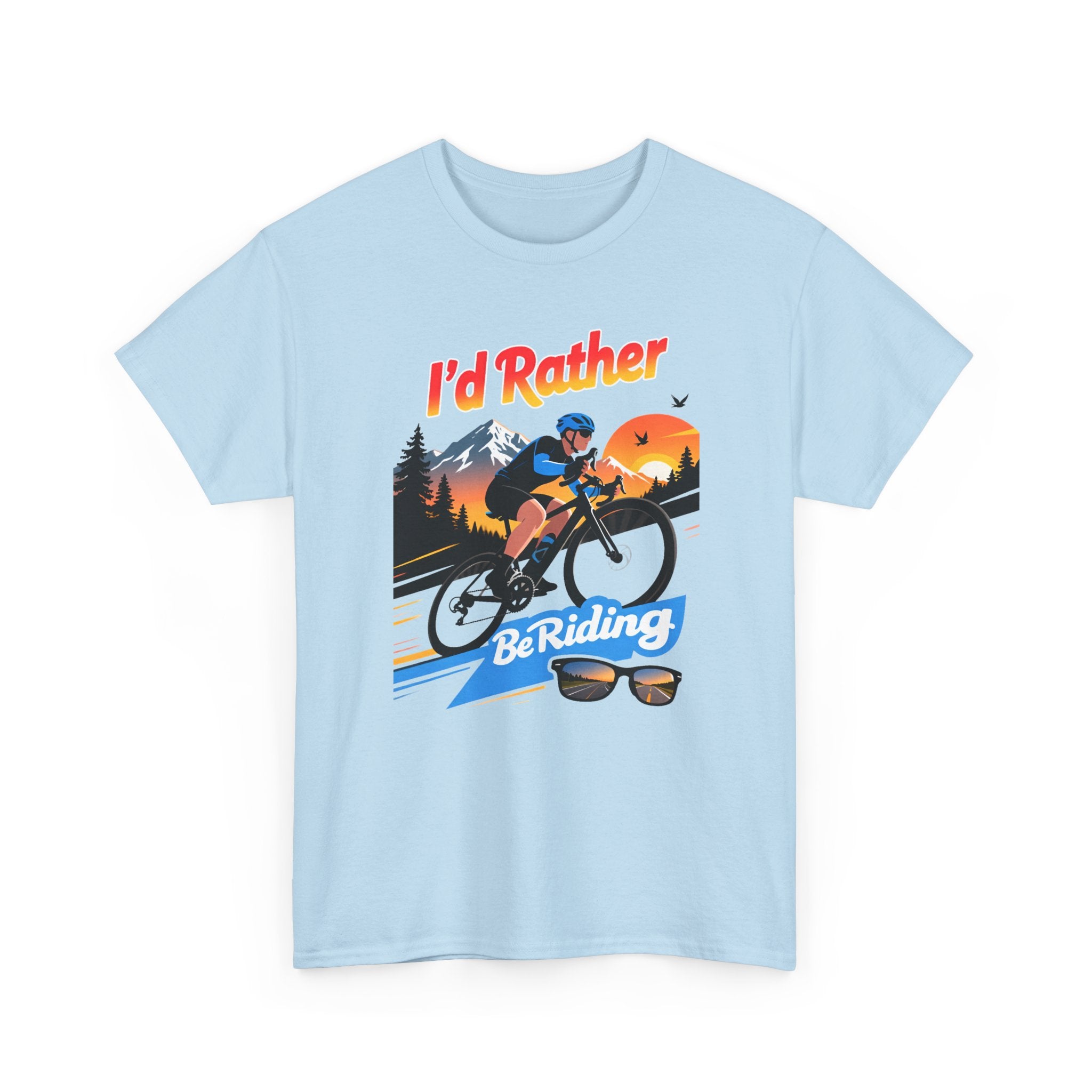 Cycling T-Shirt — "I'd Rather Be Riding" Graphic Tee